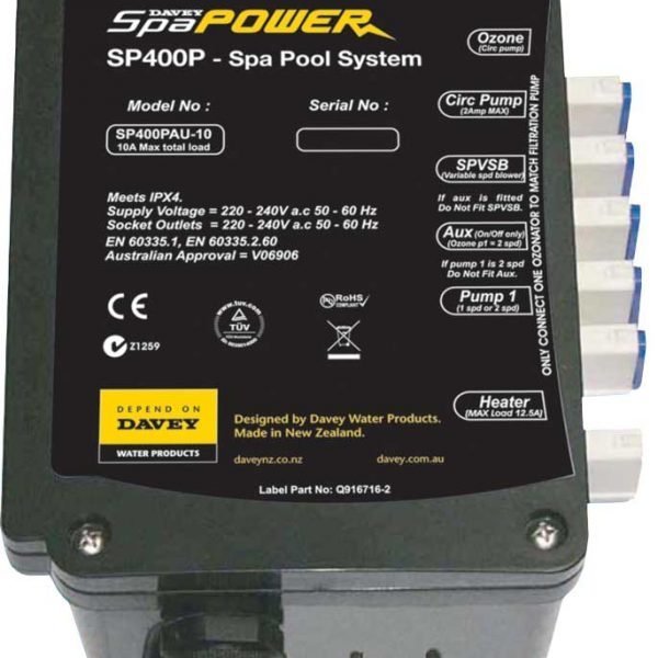 SP400 Davey SpaQuip SpaPower Heater Element Plus Parts Epools Pool Shop