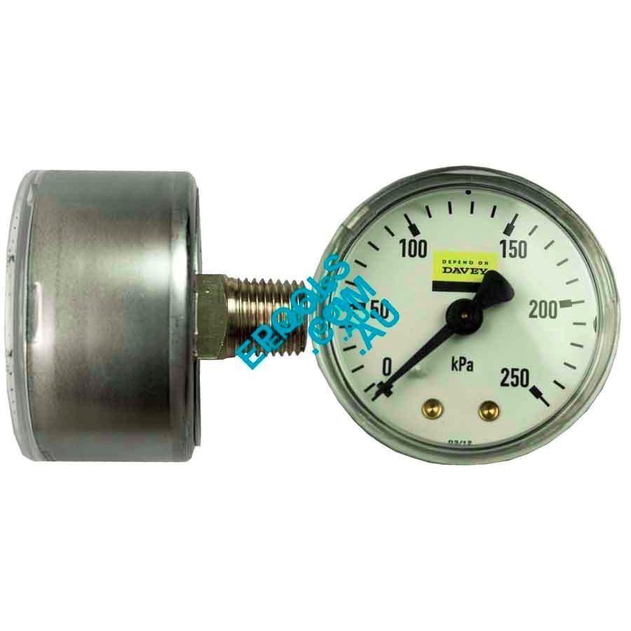 Davey Monarch Swimming Pool Sand Filter Stainless Steel Pressure Gauge