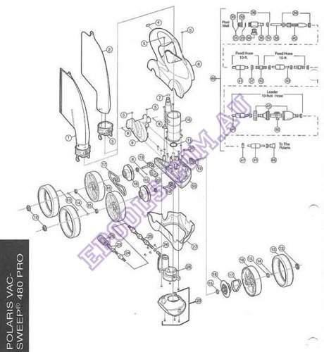 Polaris Vac-Sweep 480 Pro Cleaner Spare Parts Diagram – Epools Pool Shop