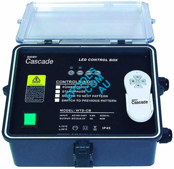Davey Cascade Waterfall LED Light Control Box with Remote Epools Pool