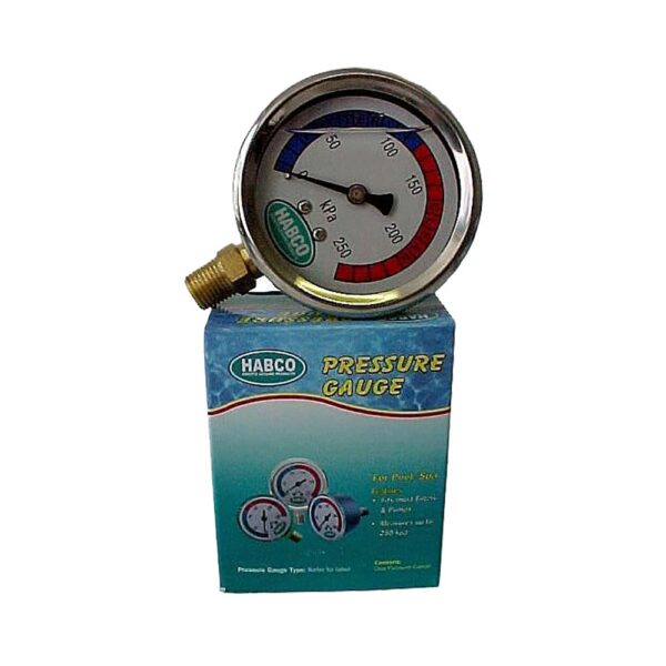 Filter Pressure Gauge 50mm Stainless Steel Oil Filled Epools Pool Shop