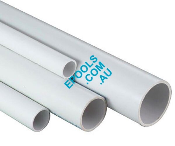 40mm Pool Spa PVC Pressure Pipe Class 12 White 1.0mt length Epools