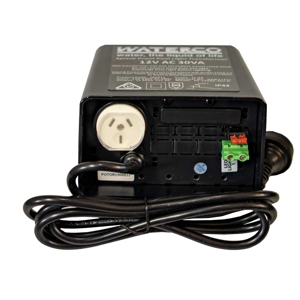 Waterco LED Light Transformer 30Va 12 Volt Epools Pool Shop