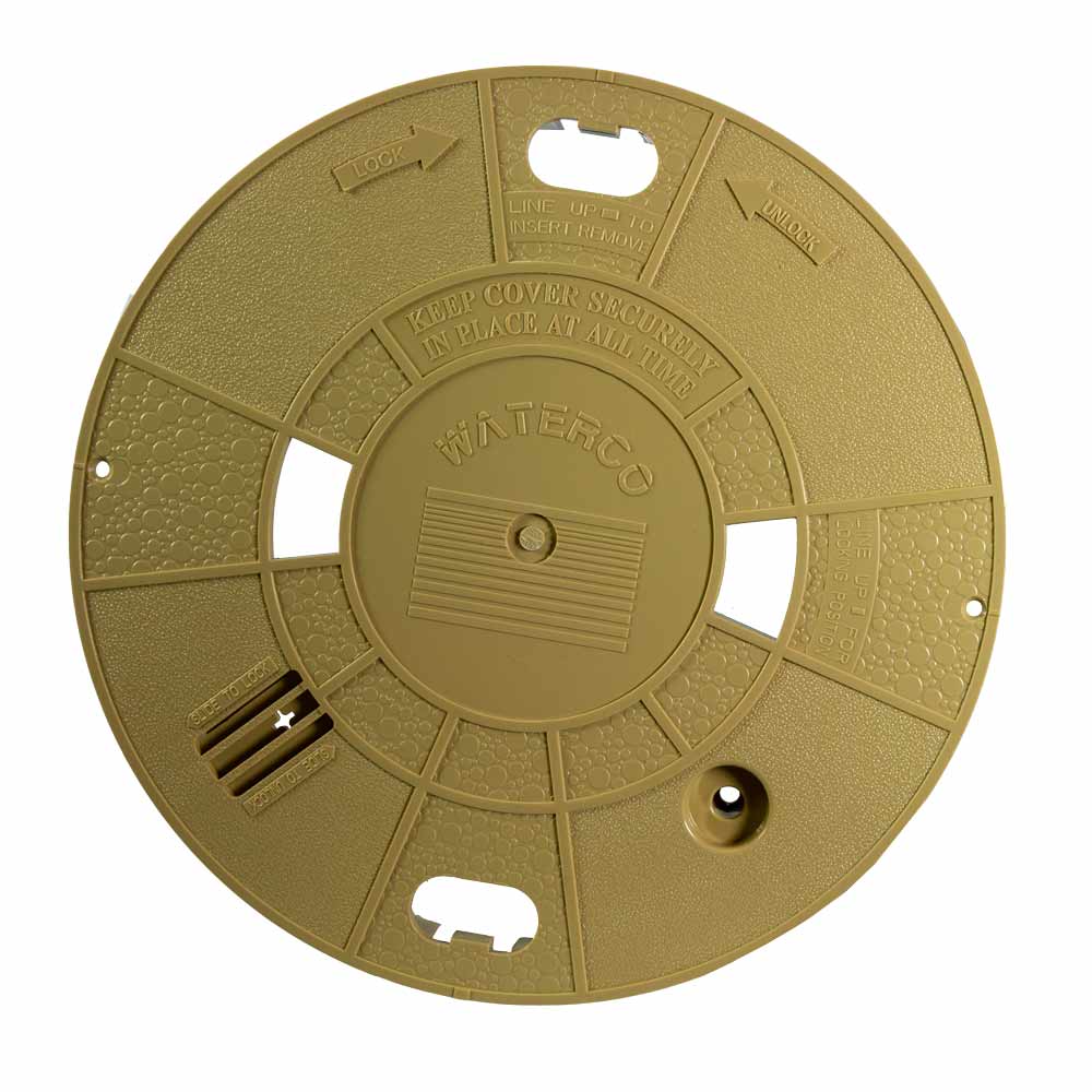 Waterco Skimmer Box Deck Lid FulFlow Twist Lock Sandstone S75 Epools Pool Shop