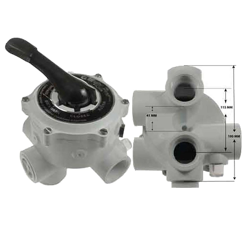Side Mount Multi Port Sand Filter Back Wash Valve 40mm Epools Pool Shop