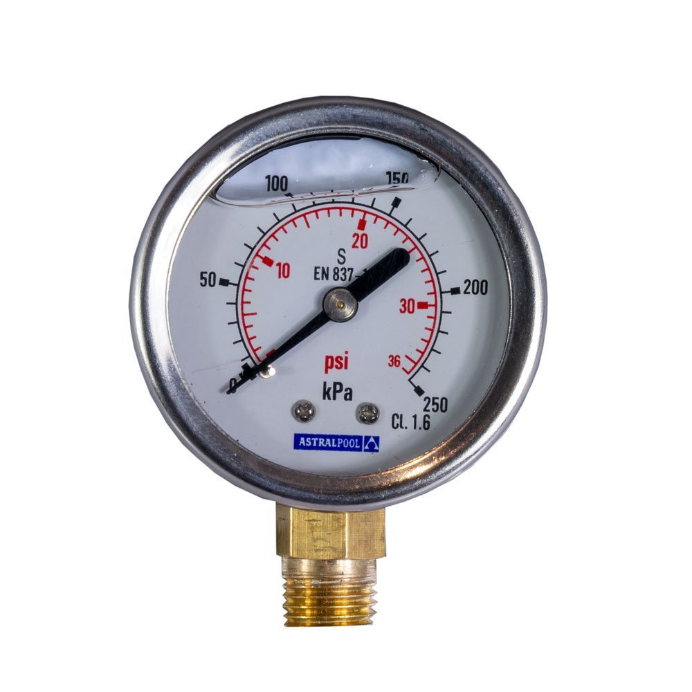 Astral Pool Filter Pressure Gauge Oil Filled Epools Pool Shop